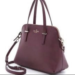 Like New Kate Spade Cedar Street Maise Crossbody Satchel Tote Mulled Wine